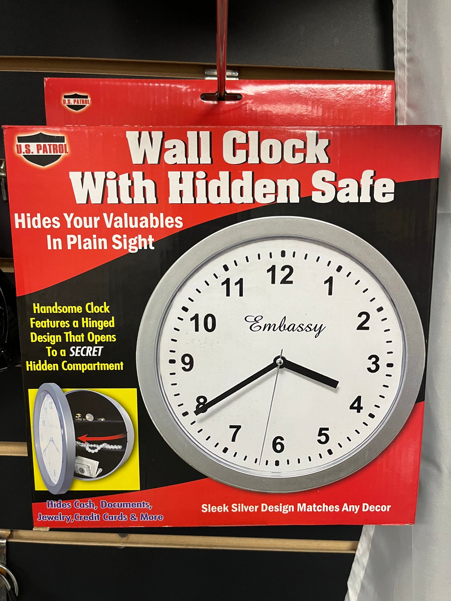 Wall Clock w/ Hidden Safe